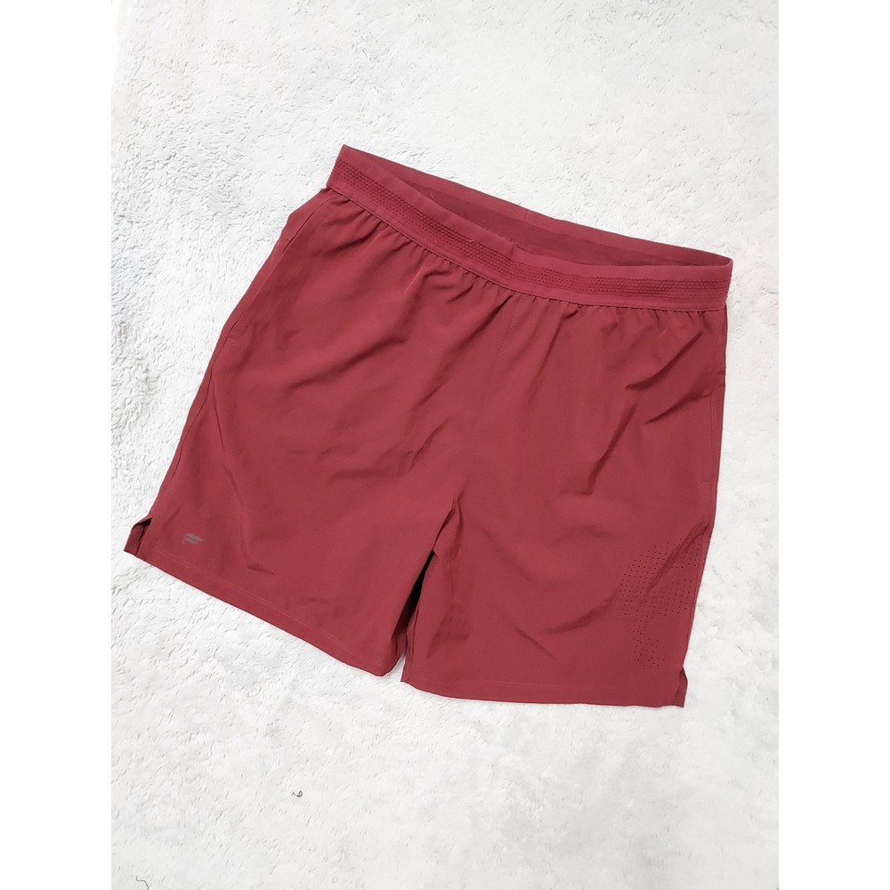 Fabletics Shorts Mens Large Fundamental Athletic Workout Running Maroon Pull On